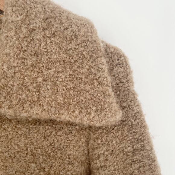Lands' End Boucle Collared Cardigan Sweater Womens XL Chunky Wool Blend - Picture 7 of 9
